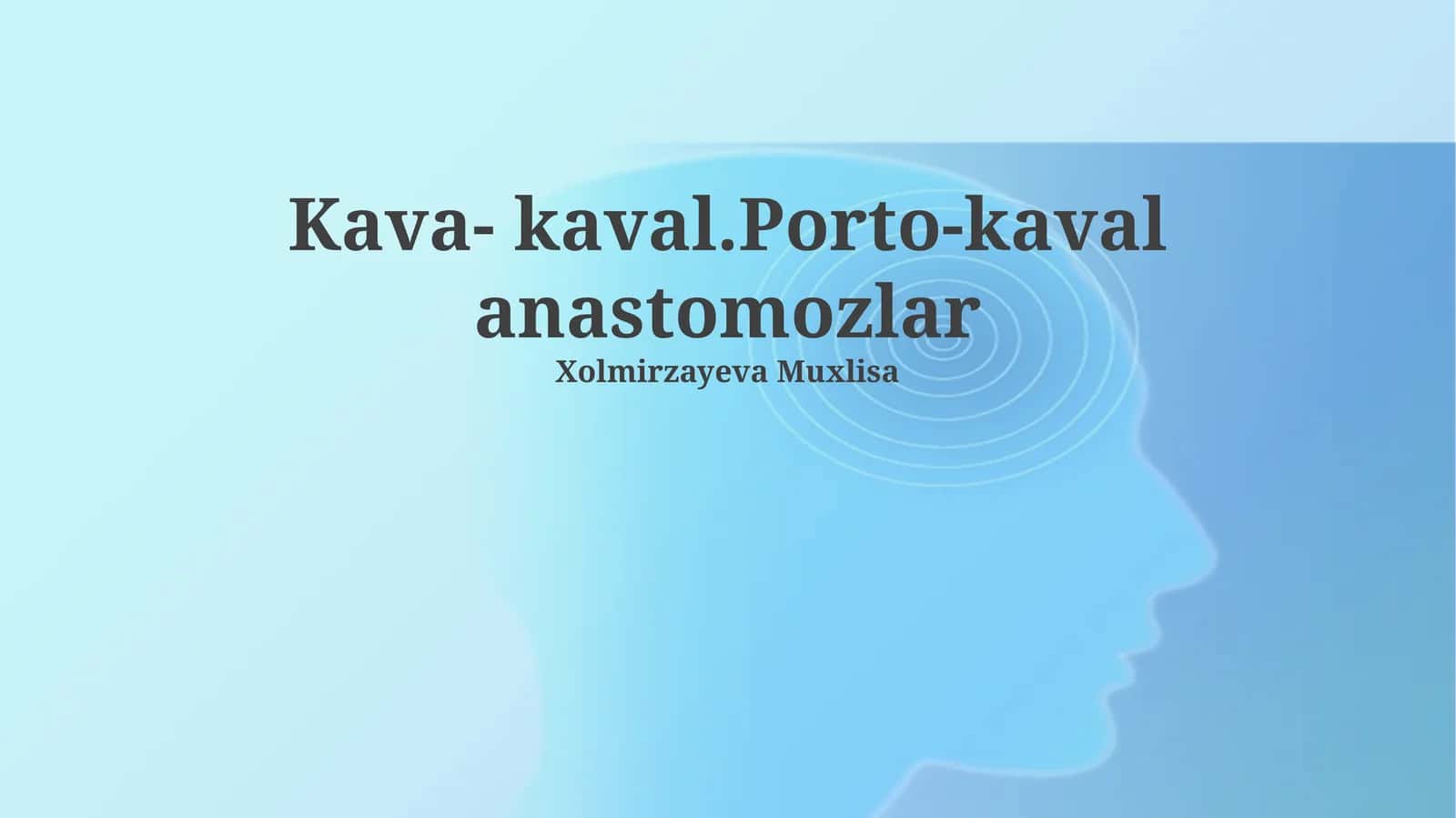 Porto-kaval anastomozlar 1
