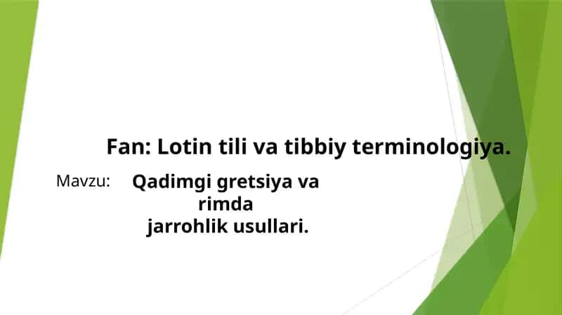 Lotin tili va tibbiy terminologiya 1