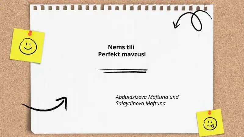Perfekt mavzusi 1
