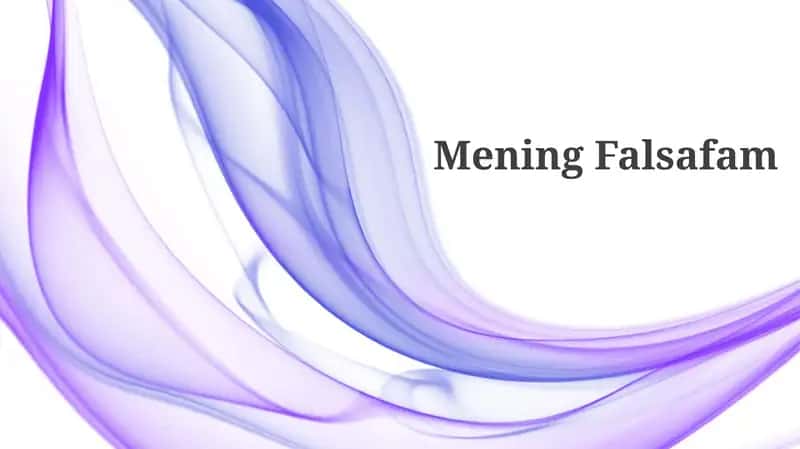Mening Falsafam 1