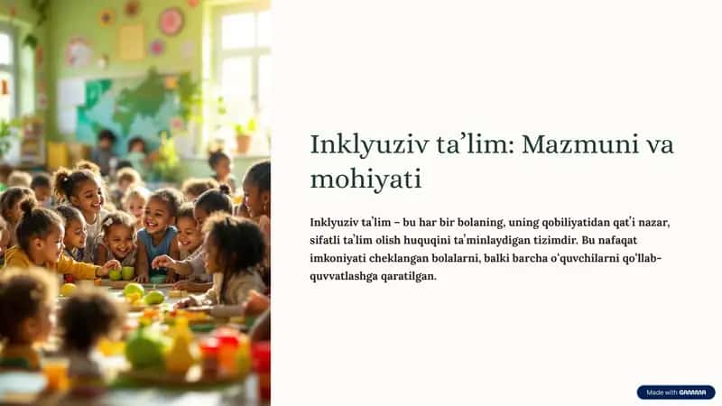 Inklyuziv taʼlim: Mazmuni va mohiyati 1