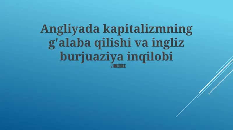 Ingliz Savdosi Gullab-Yashnashi 1