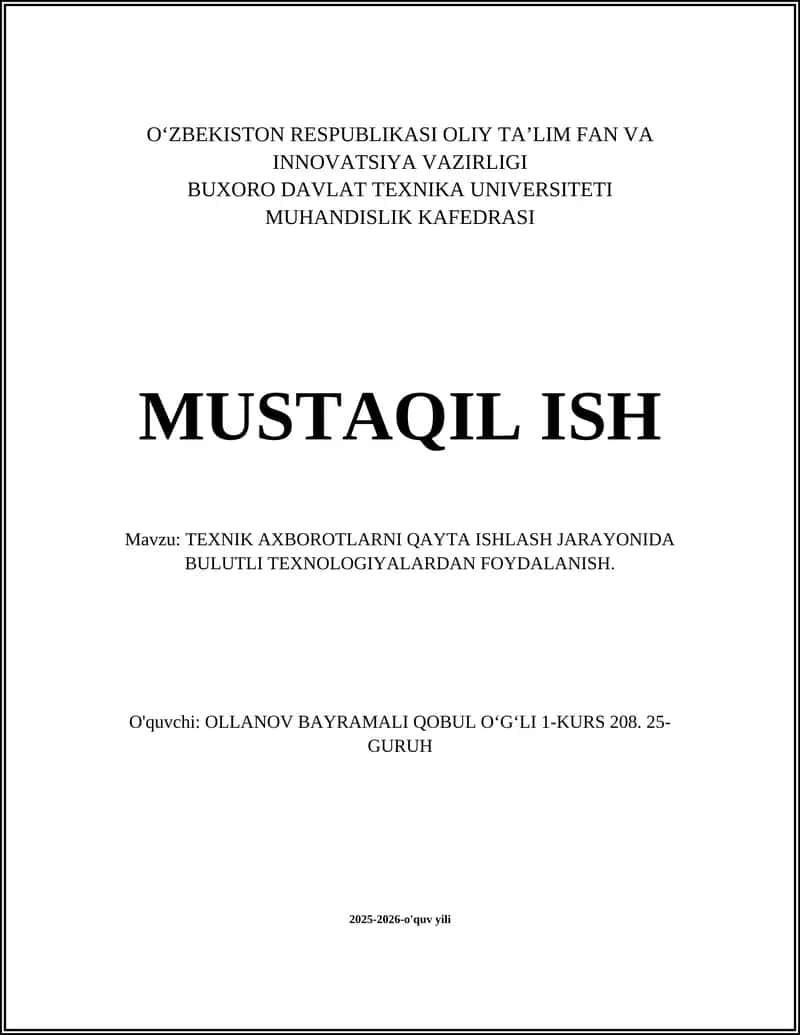 Bulutli Texnologiyalar 1