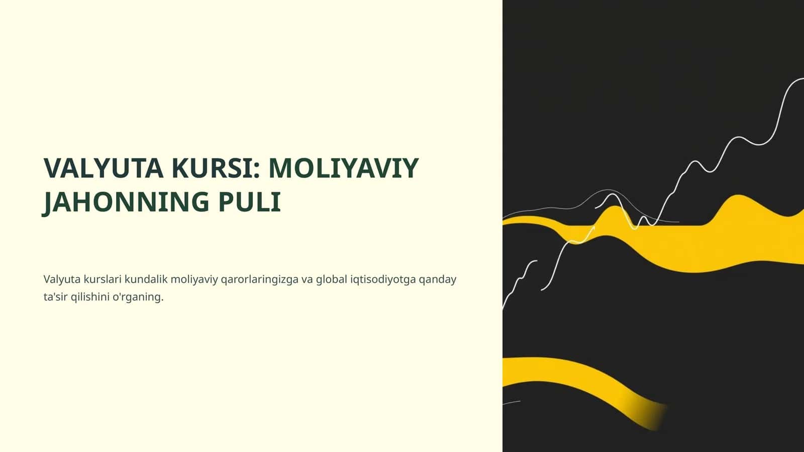 VALYUTA KURSI:MOLIYAVIY JAHONNING PULI 1