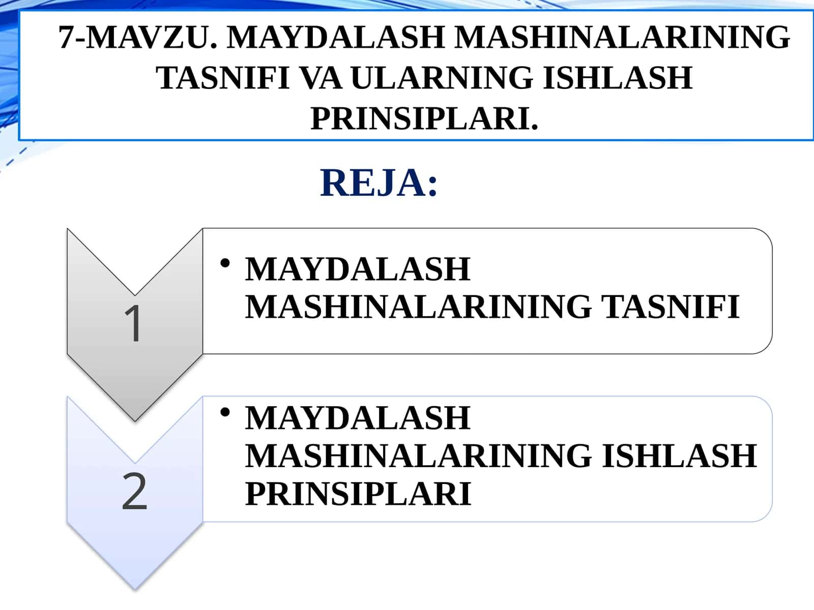MAYDALASH MASHINALARINING TASNIFI VA ULARNING ISHLASHPRINSIPLARI 1