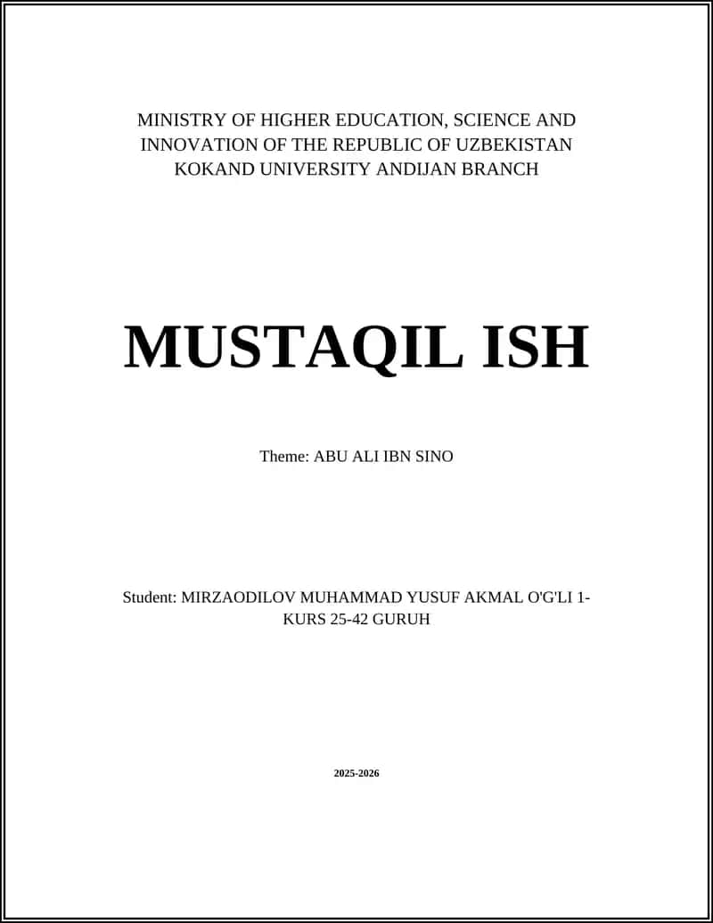 ABU ALI IBN SINO 1