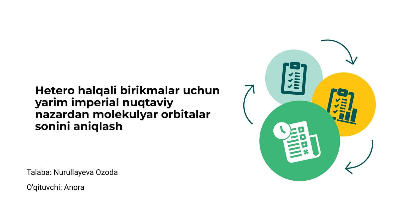 Hetero halqali birikmalar uchun yarim imperial nuqtaviy nazardan molekulyar orbitalar sonini aniqlash 1