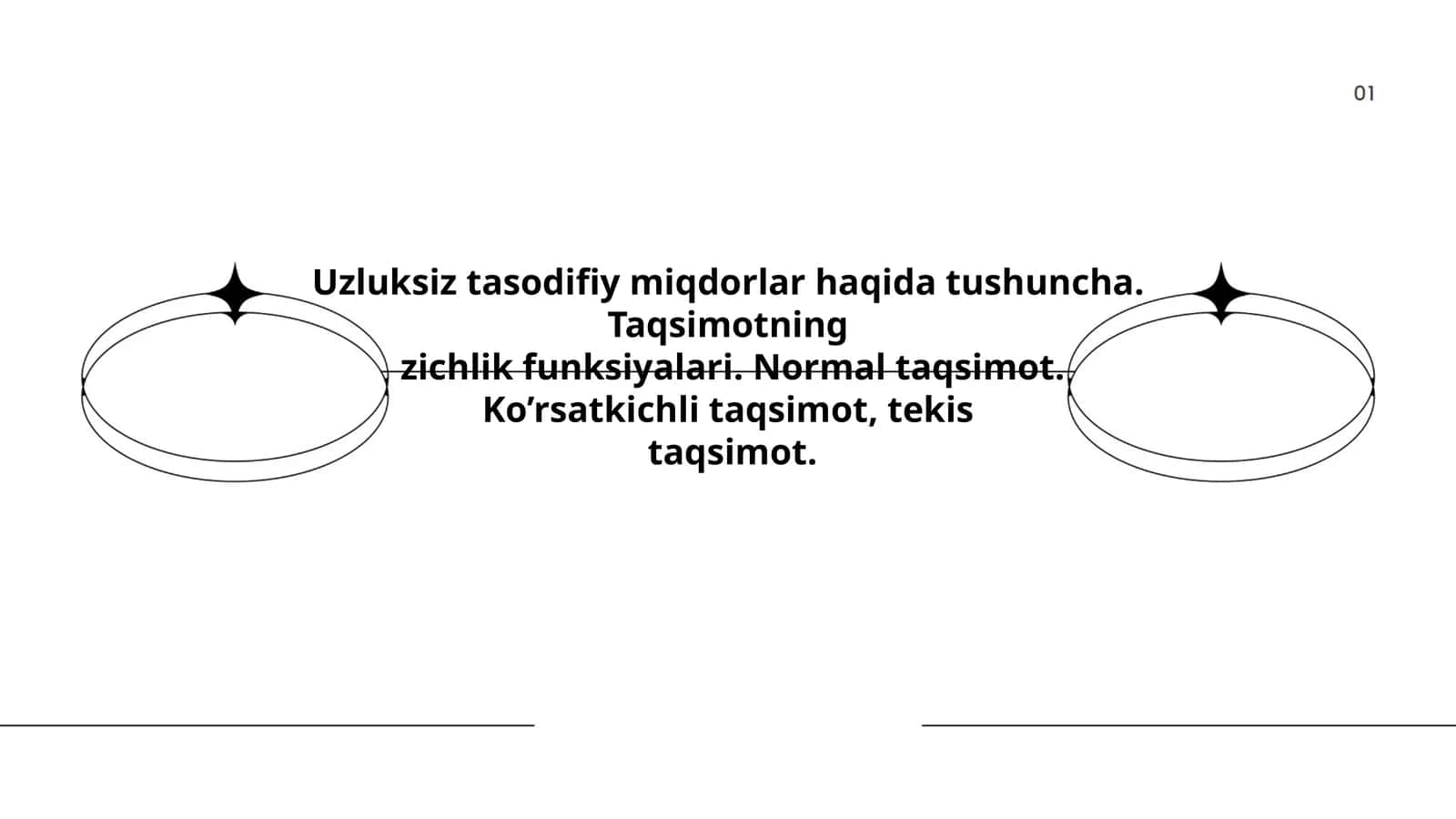 Uzluksiz tasodifiy miqdorlar 1