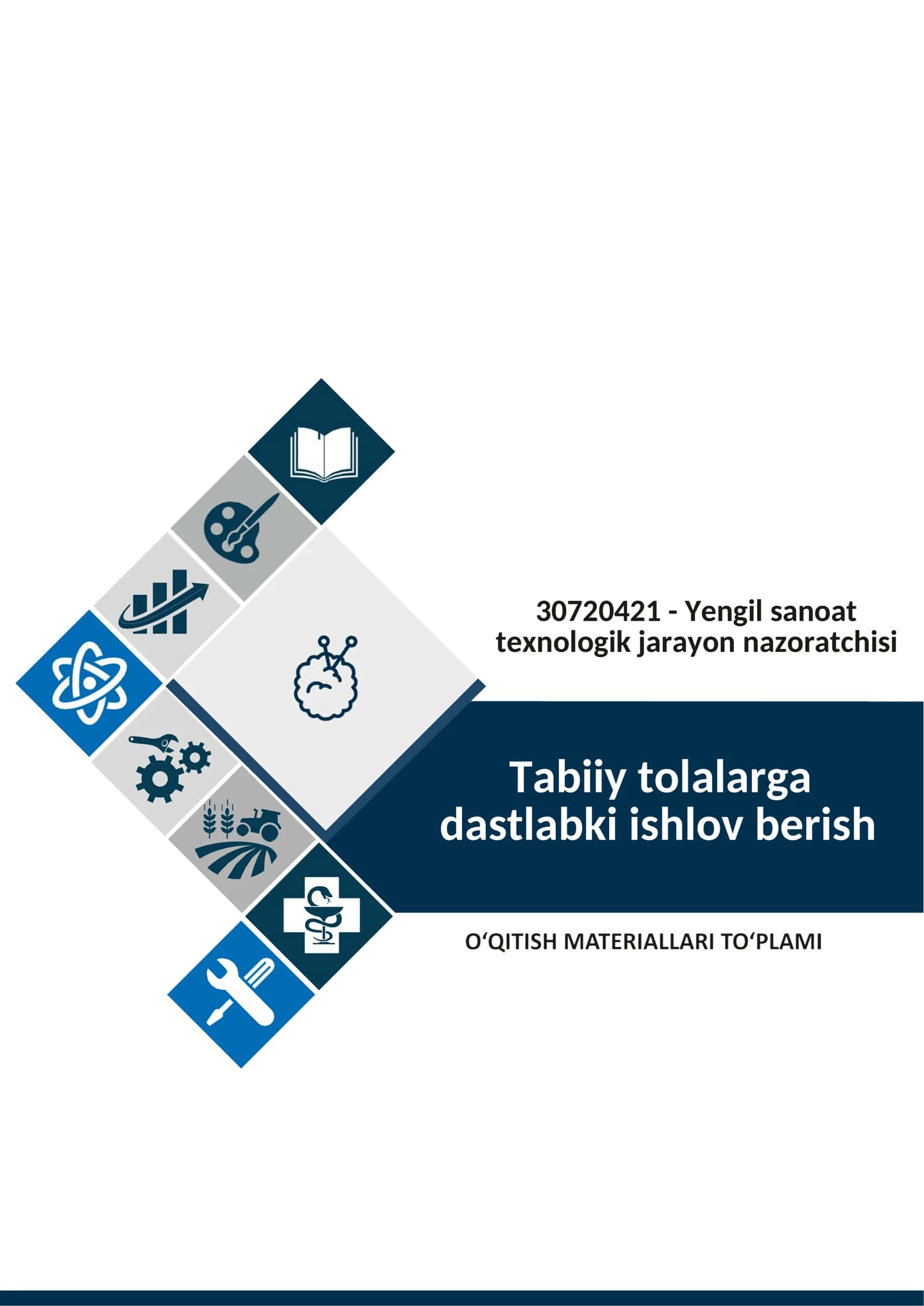 Tabiiy tolalarga dastlabki ishlov berish fanidan o'qitish materiallari to'plami 1