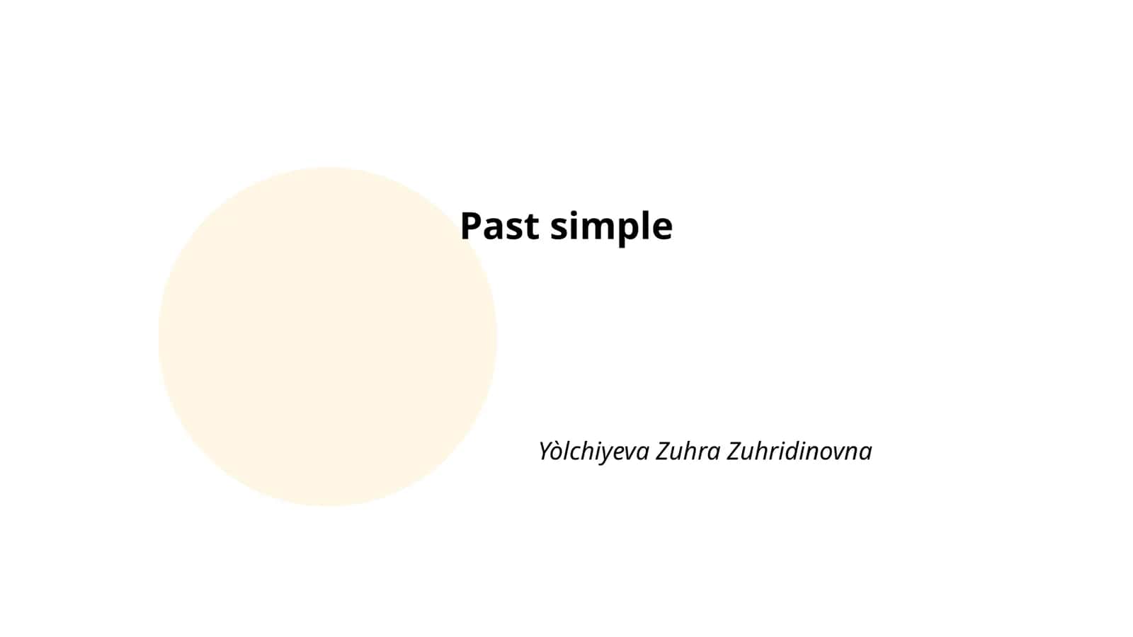 Past Simple 1