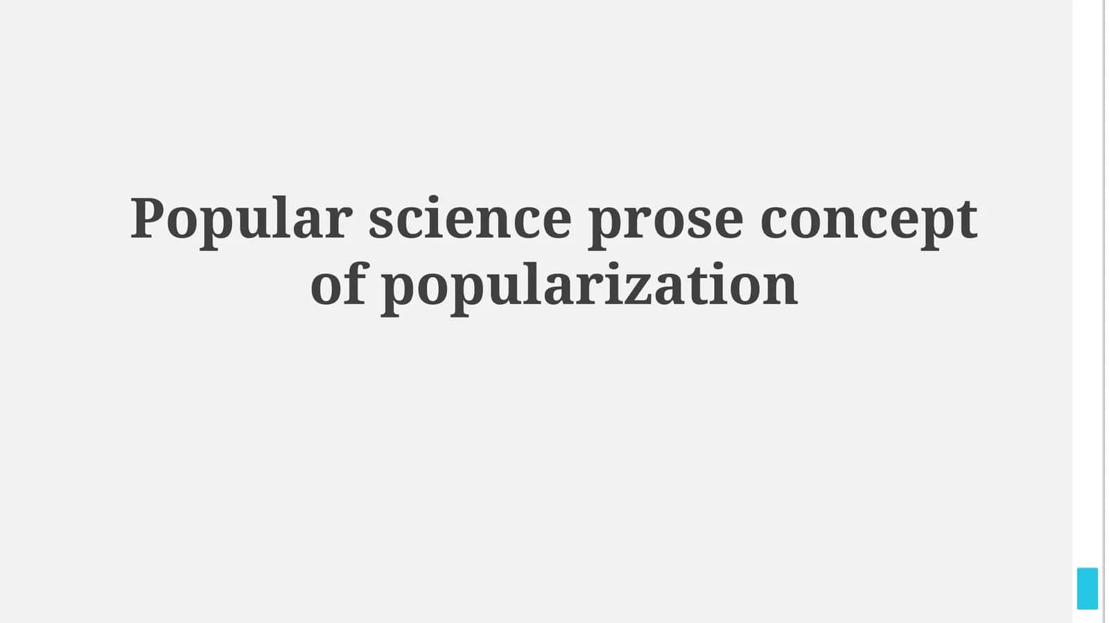 Popular science prose concept of popularization 1