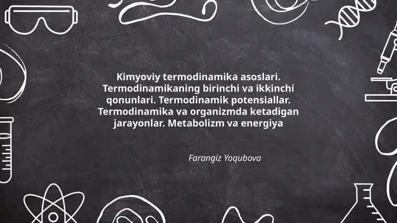 Kimyoviy termodinamika asoslari 1