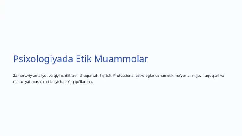 Psixologiyada Etik Muammolar 1