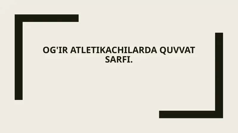 Og'ir atletikachilarda quvvat sarfi 1