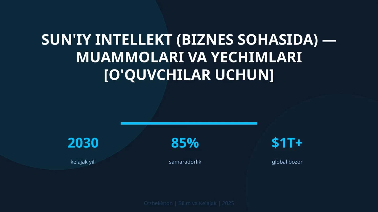 Sun'iy intellekt (biznes sohasida) — muammolari va yechimlari [o'quvchilar uchun] 1