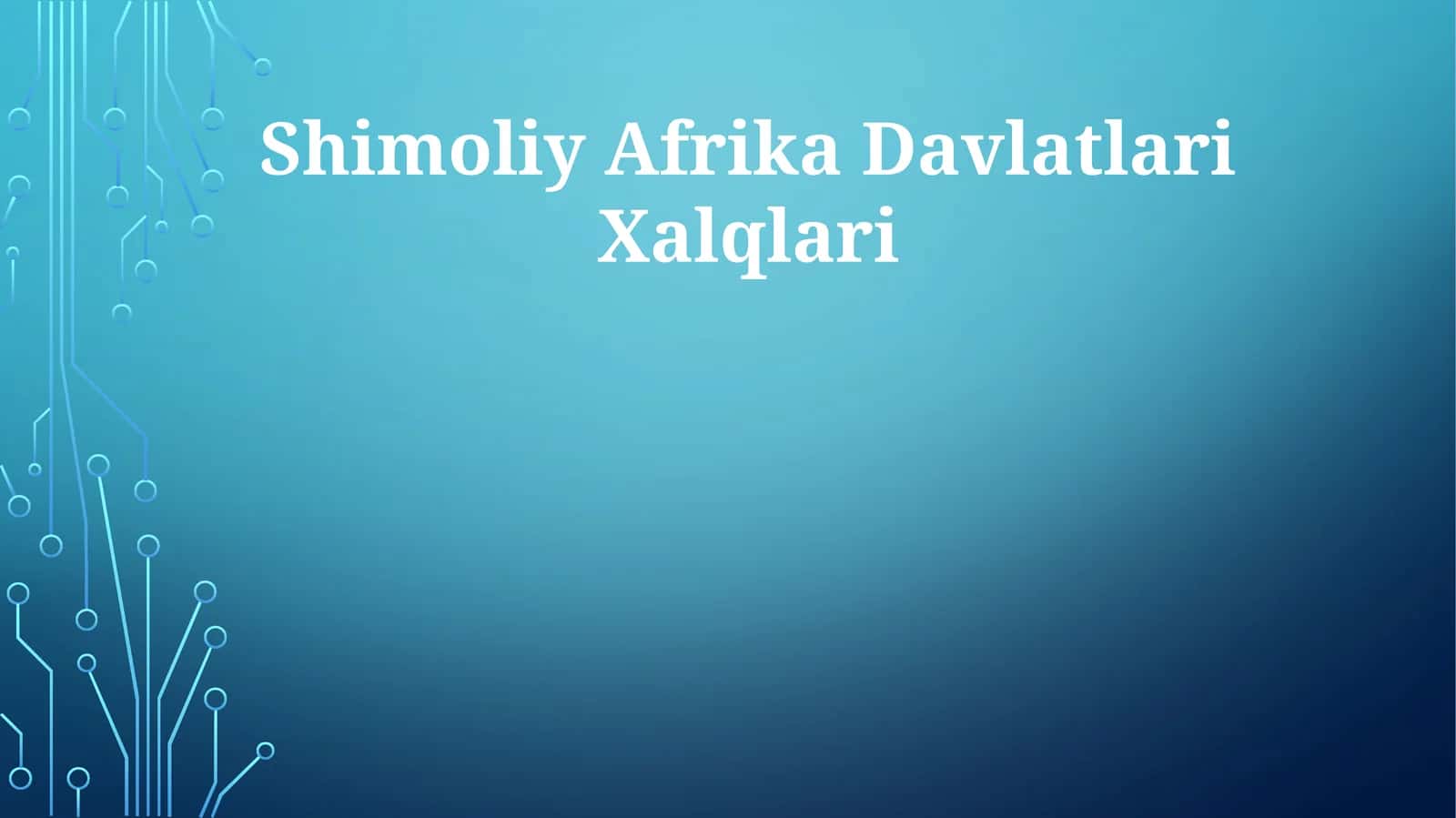 Shimoliy Afrika Davlatlari Xalqlari 1