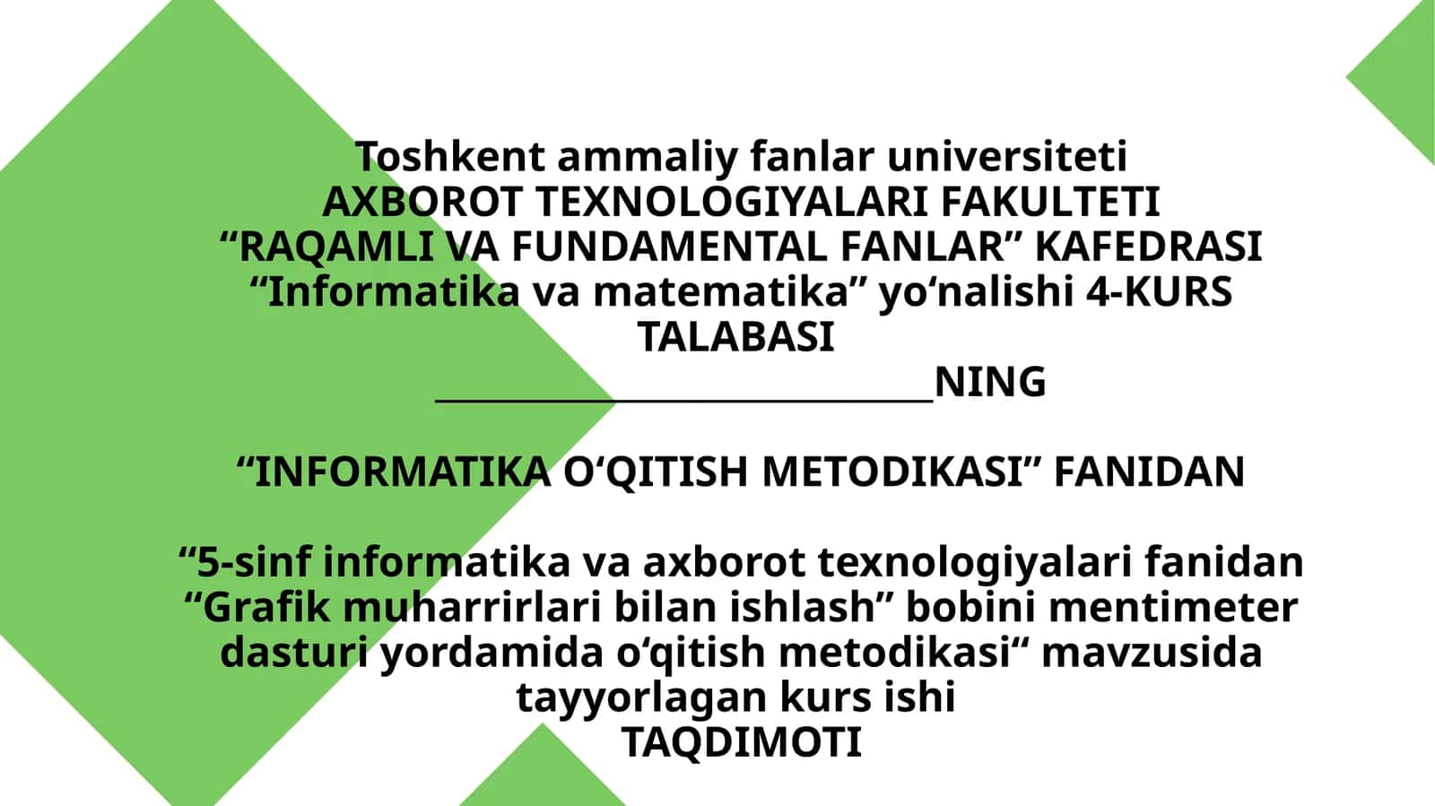 Grafik muharrirlari bilan ishlash 1