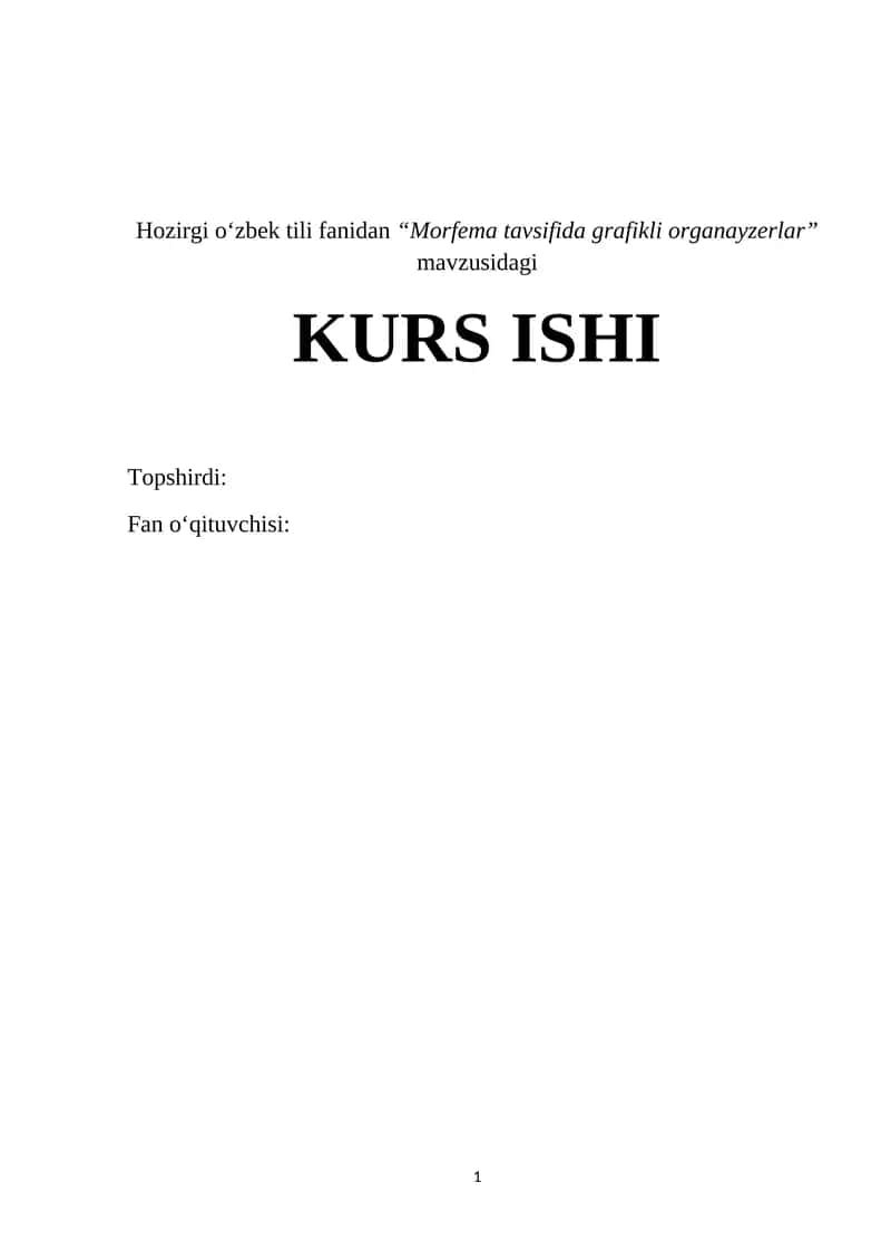 Morfema tavsifida grafikli organayzerlar 1