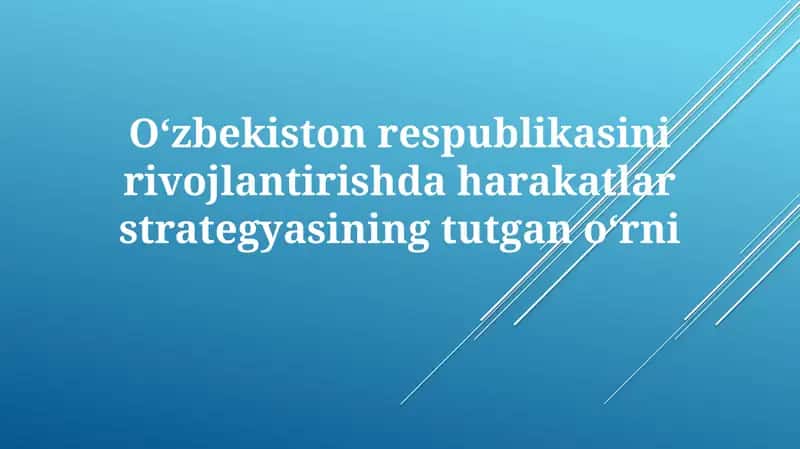 Harakatlar Strategiyasi 1