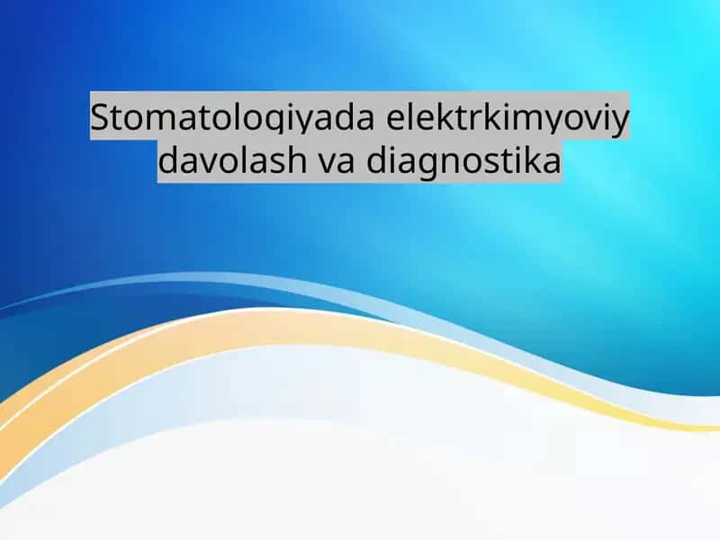 Elektrkimyoviy Diagnostika 1