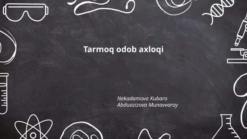 Tarmoq odob axloqi 1
