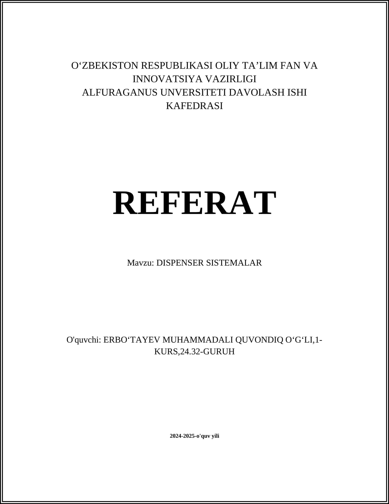 DISPENSER SISTEMALAR 1