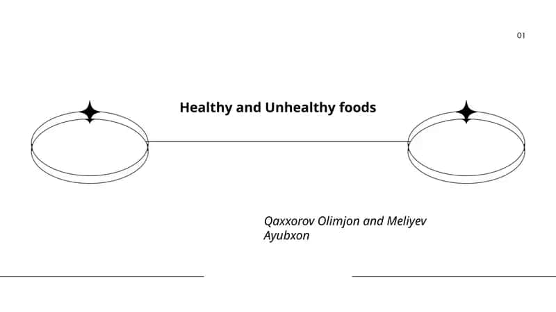 Healthy and Unhealthy foods 1