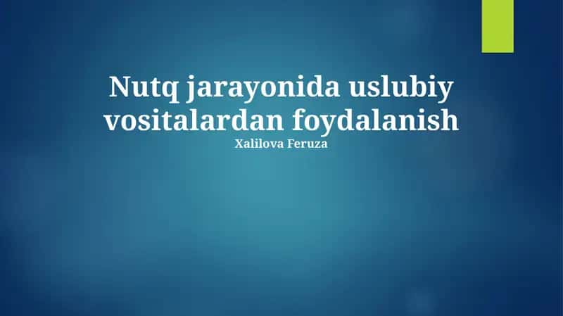 Stilistik Vositalarning Nutqqa Ta'siri 1