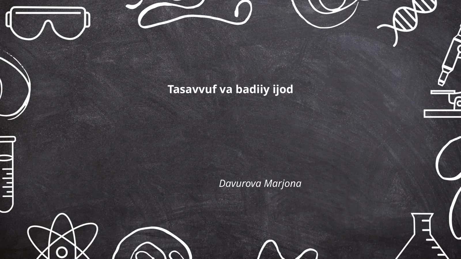 Tasavvuf va badiiy ijod 1