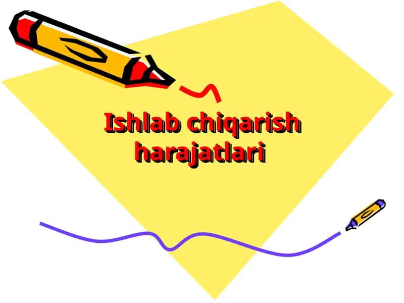 Ishlab chiqarish harajatlari 1
