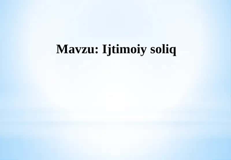 Ijtimoiysoliq 1