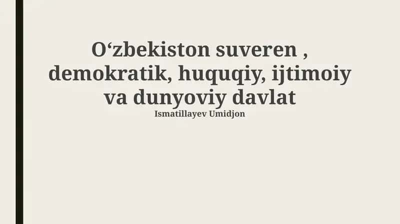 Oʻzbekistonning Suverenligi 1