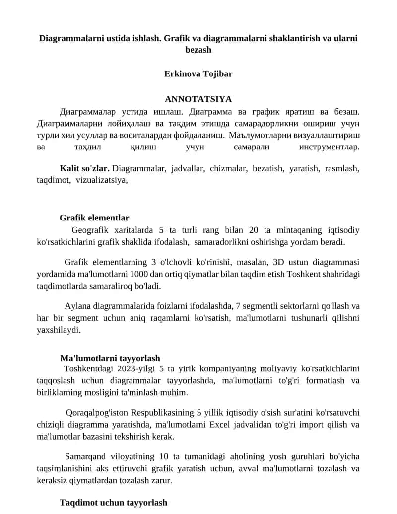 Diagrammalarni ustida ishlash 1