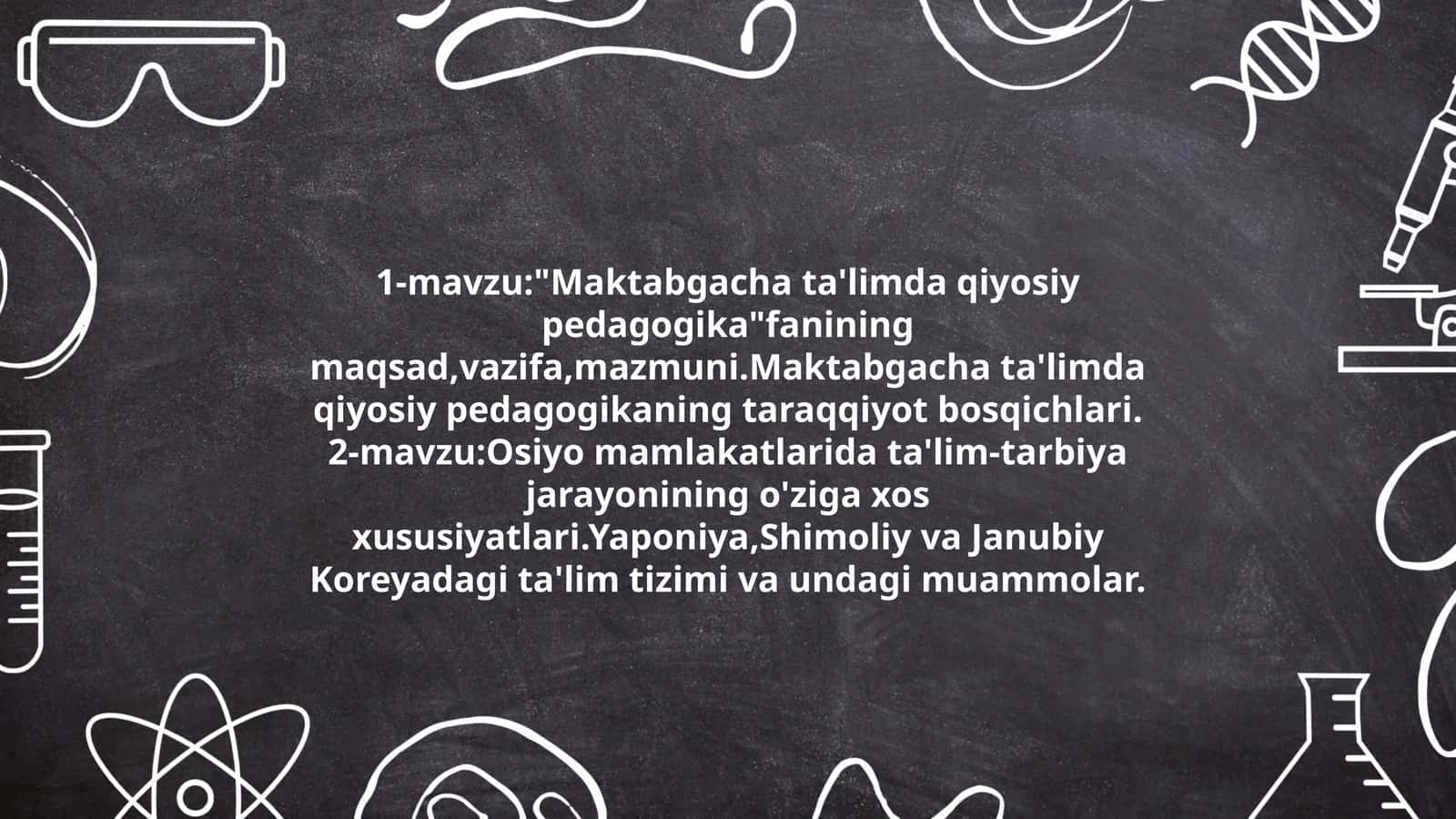 Maktabgacha ta'limda qiyosiy pedagogika 1