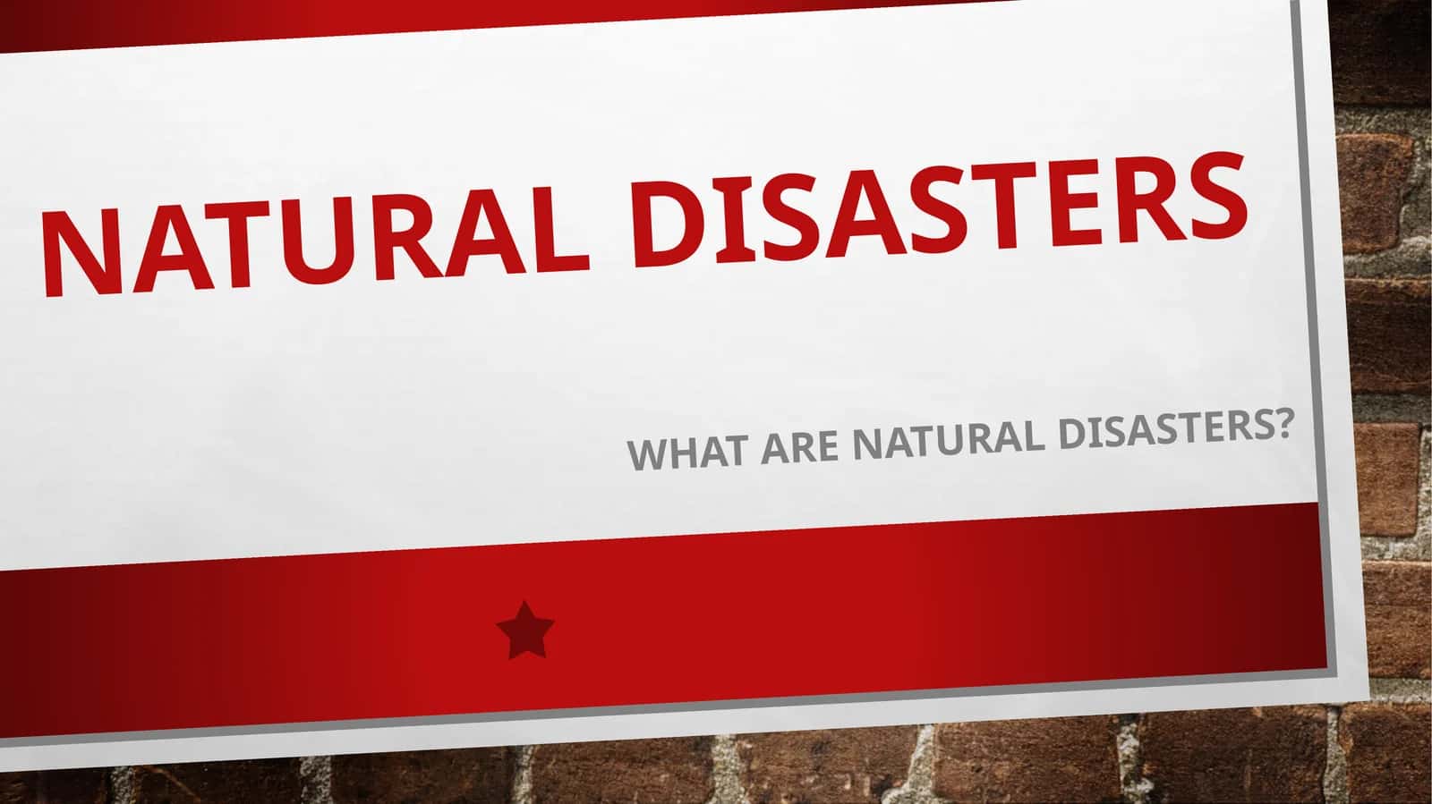 Natural Disasters 1