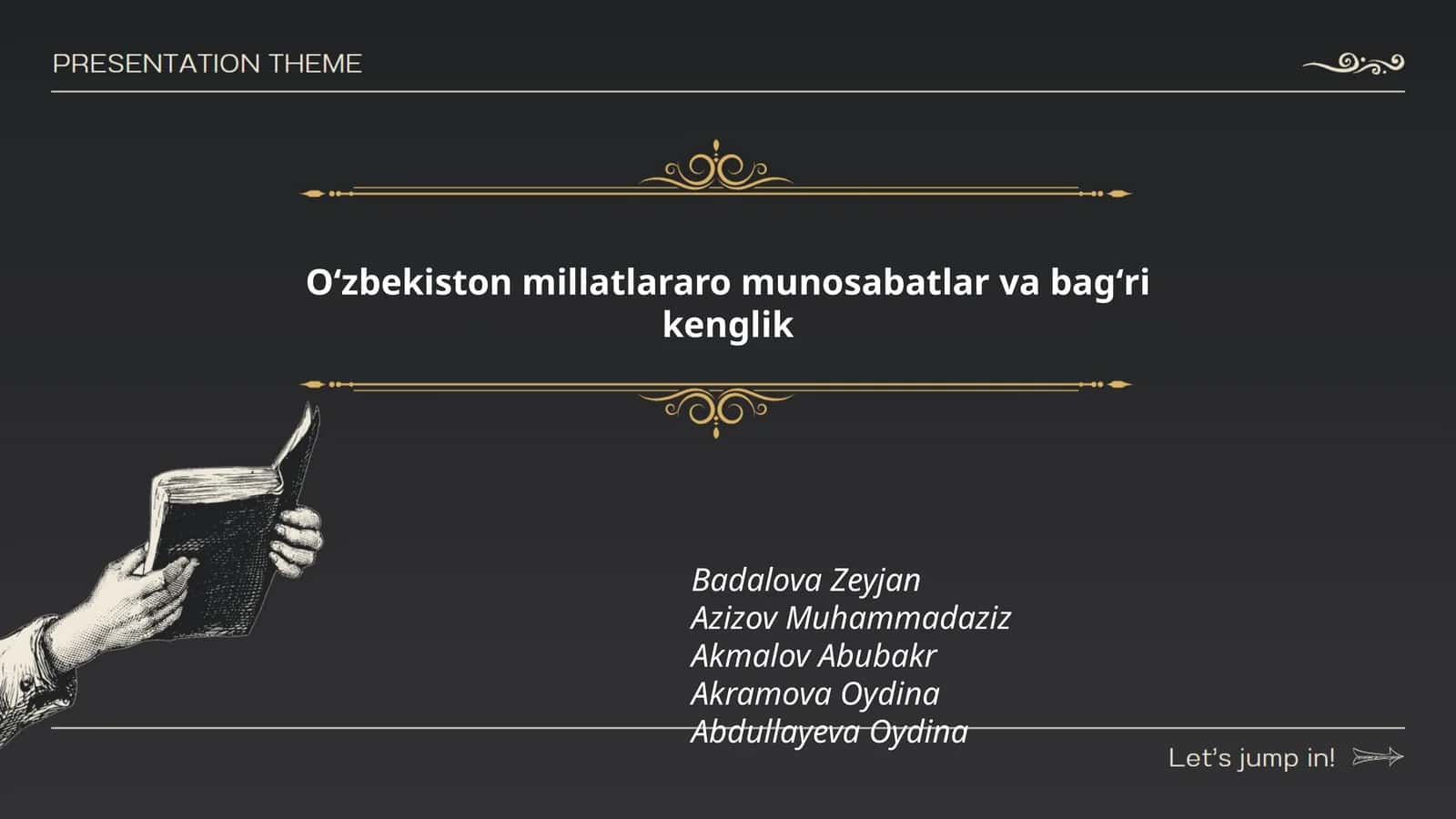 Oʻzbekiston millatlararo munosabatlar va bagʻri kenglik 1