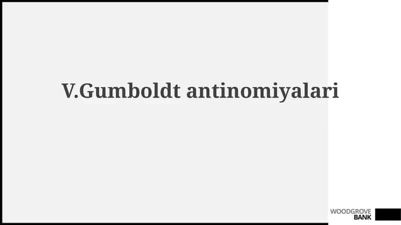 V.Gumboldtantinomiyalari 1