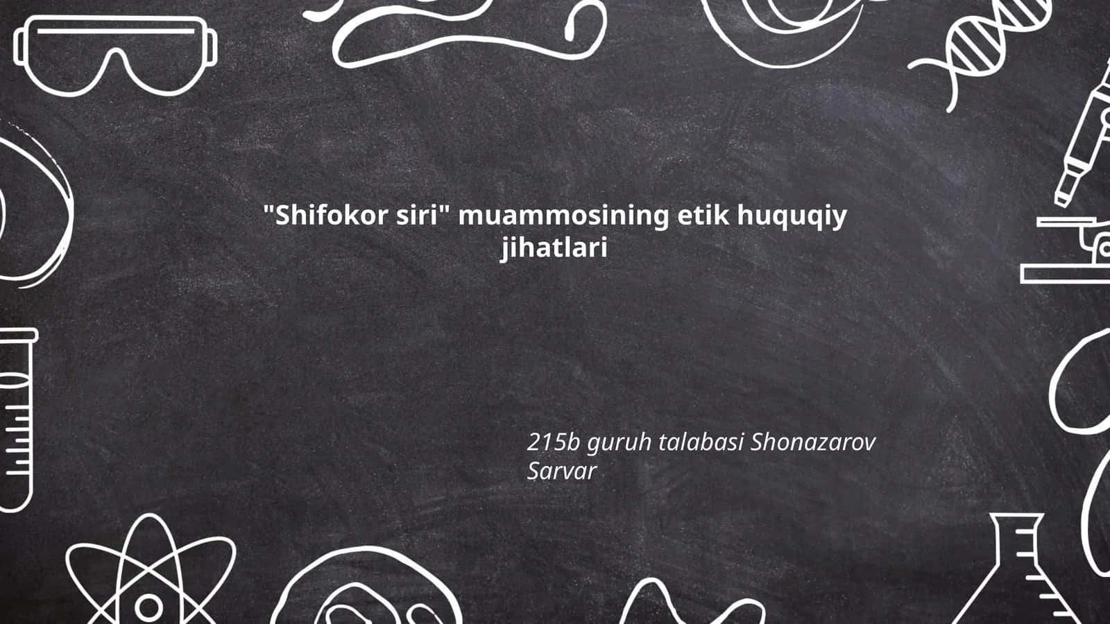 Shifokor siri 1