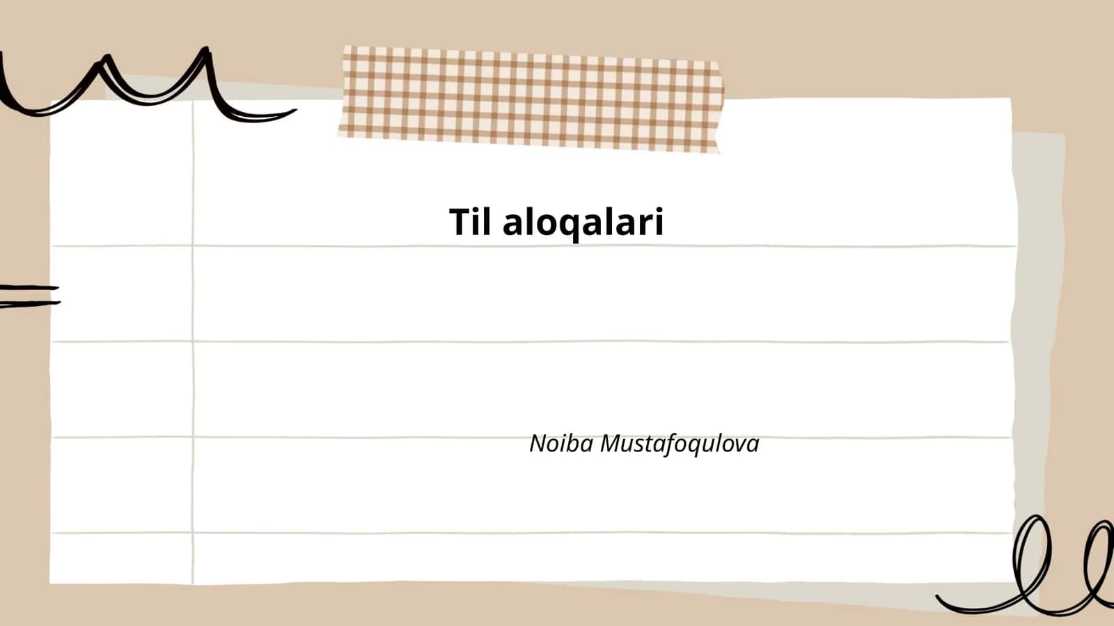 Til va madaniyat aloqalari 1