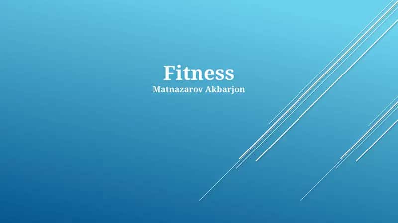 Fitness 1