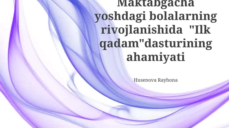 "Ilk qadam" dasturi 1
