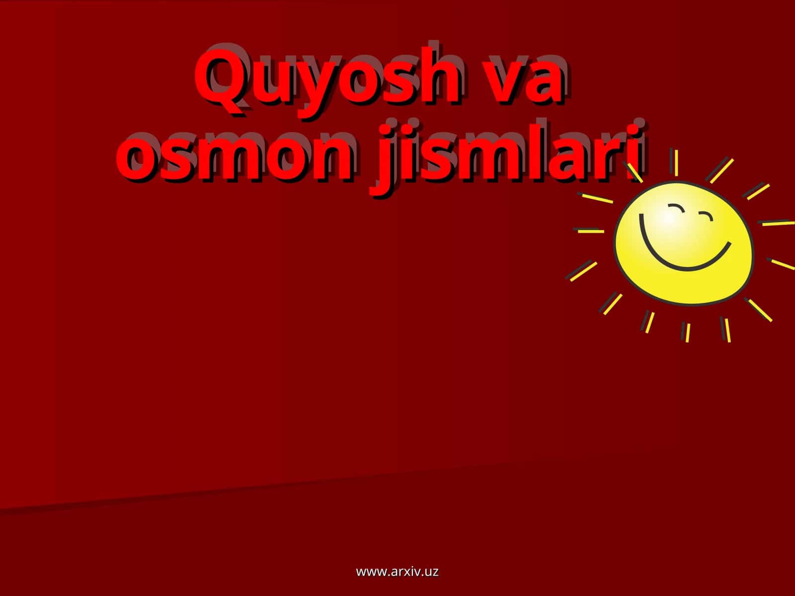 Quyosh va osmon jismlari 1