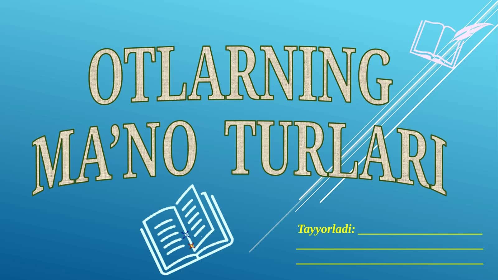 3-sinf ona tili Otlarning ma’no turlari 1