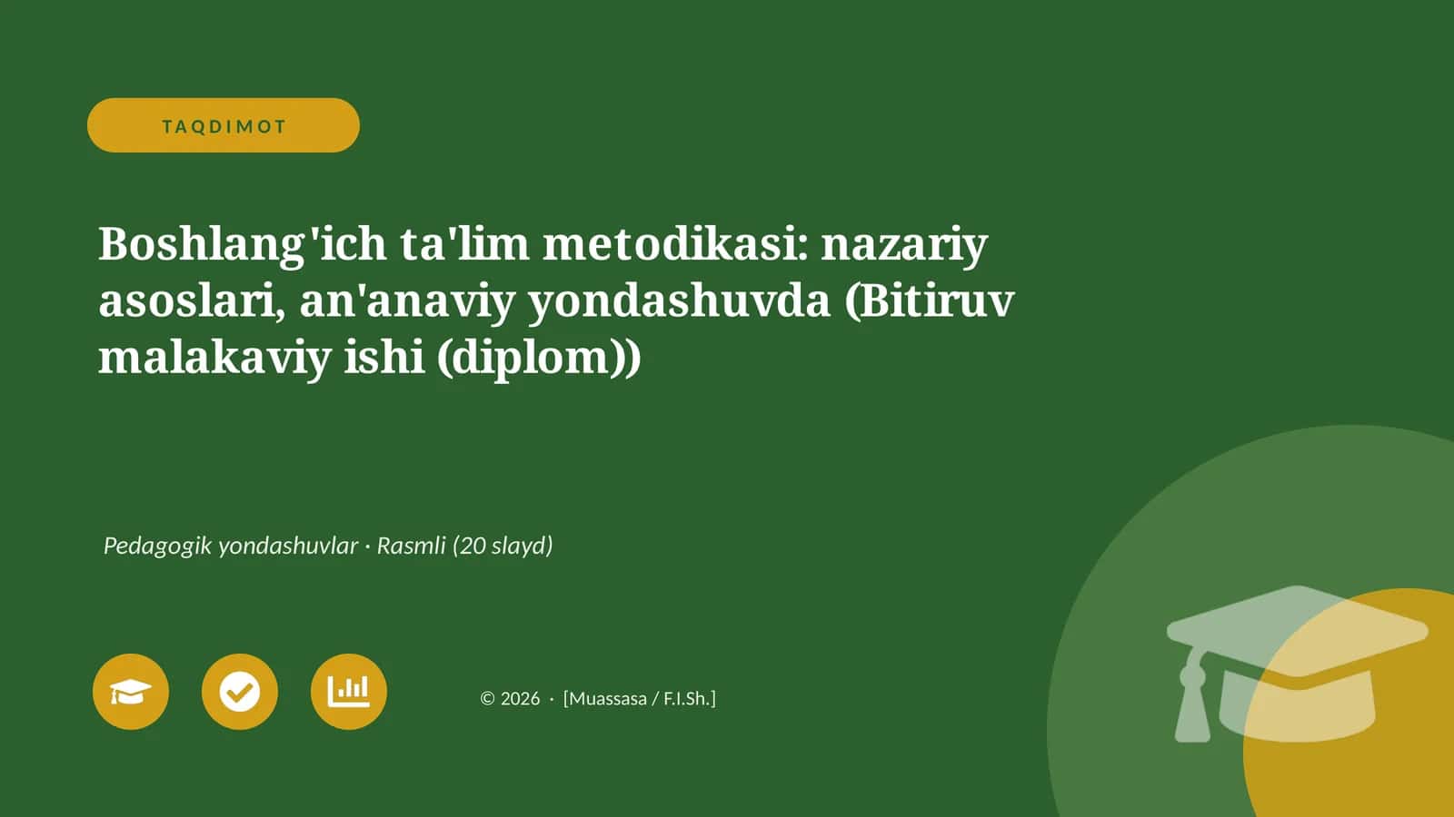 Boshlang'ich ta'lim metodikasi: nazariy asoslari 1