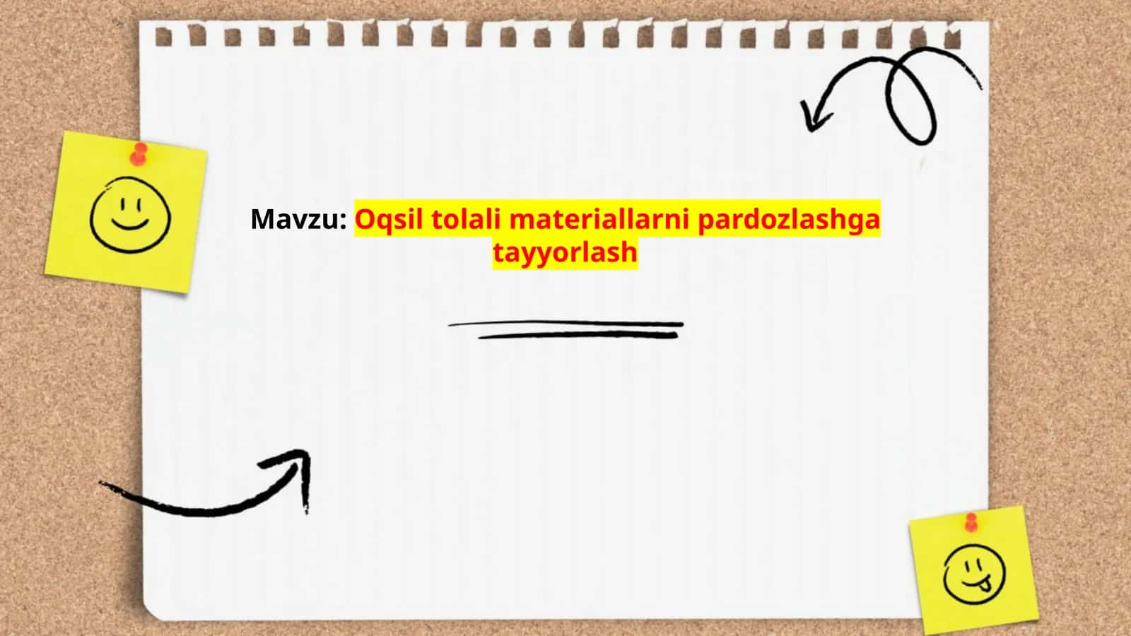 Oqsil tolali materiallarni pardozlashga tayyorlash 1