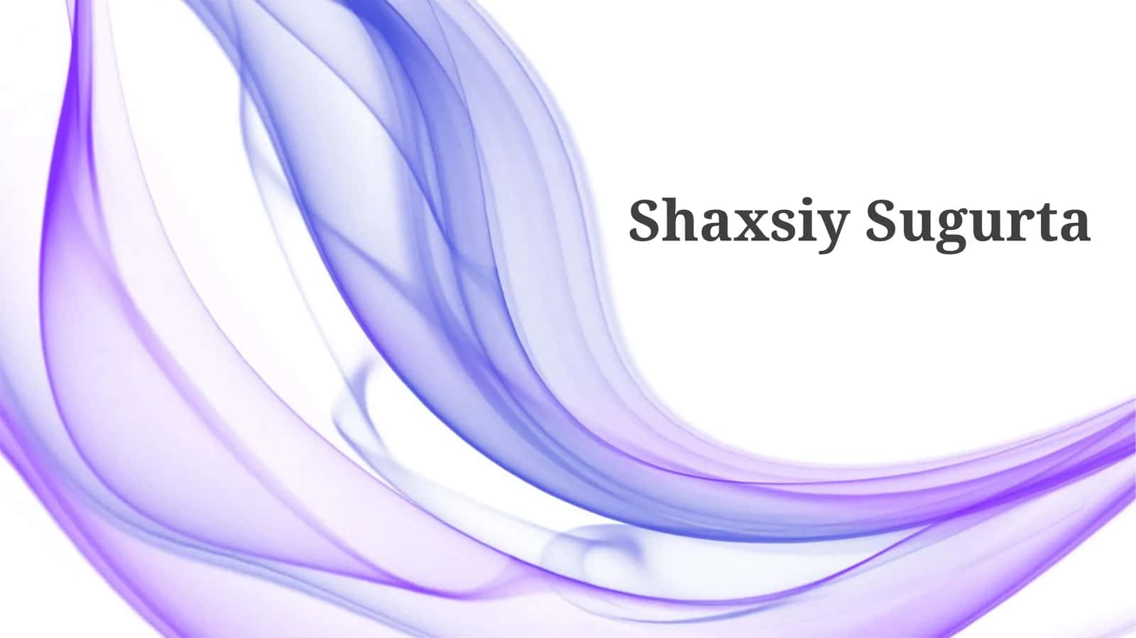 Shaxsiy Sugurta 1