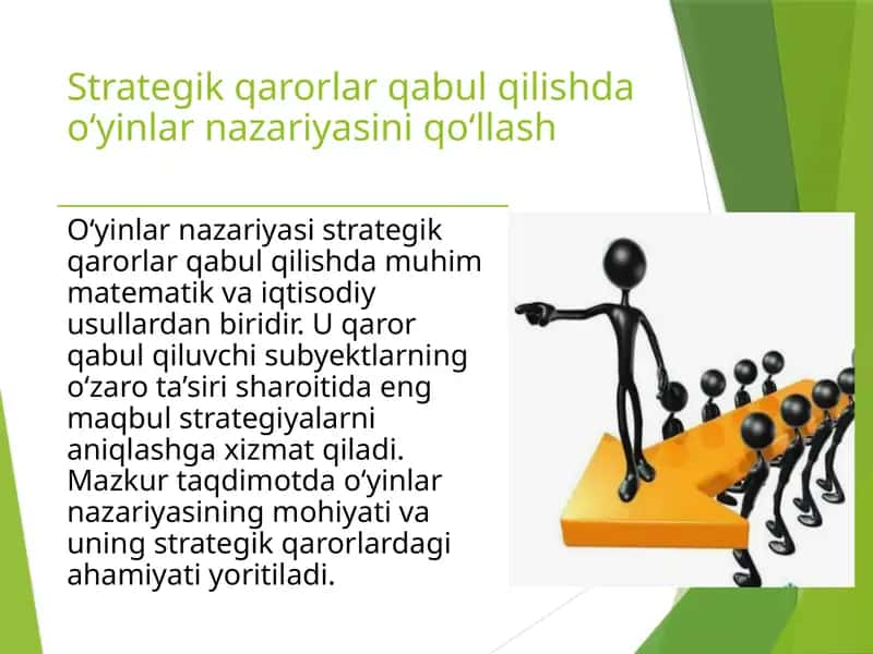 O‘yinlar nazariyasi 1