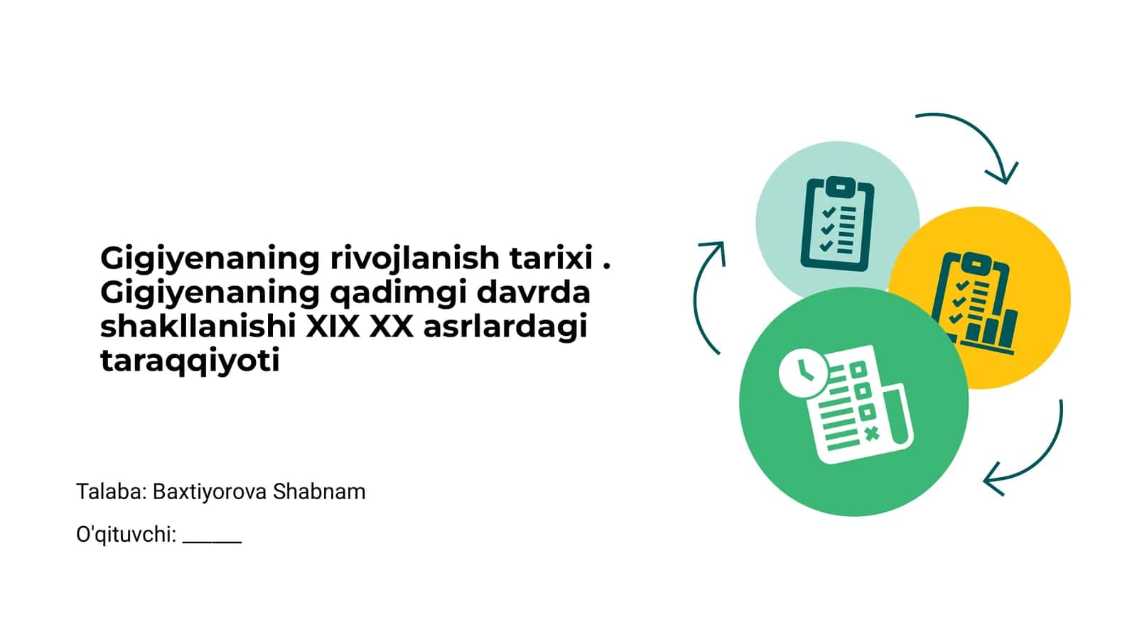 Gigiyenaning rivojlanish tarixi 1