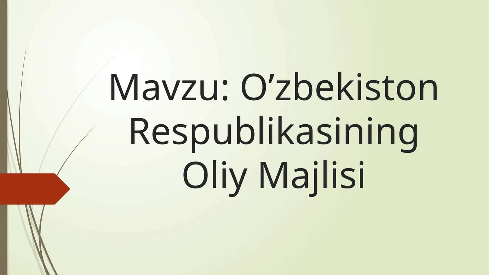 Oʻzbekiston Respublikasining Oliy Majlisi 1