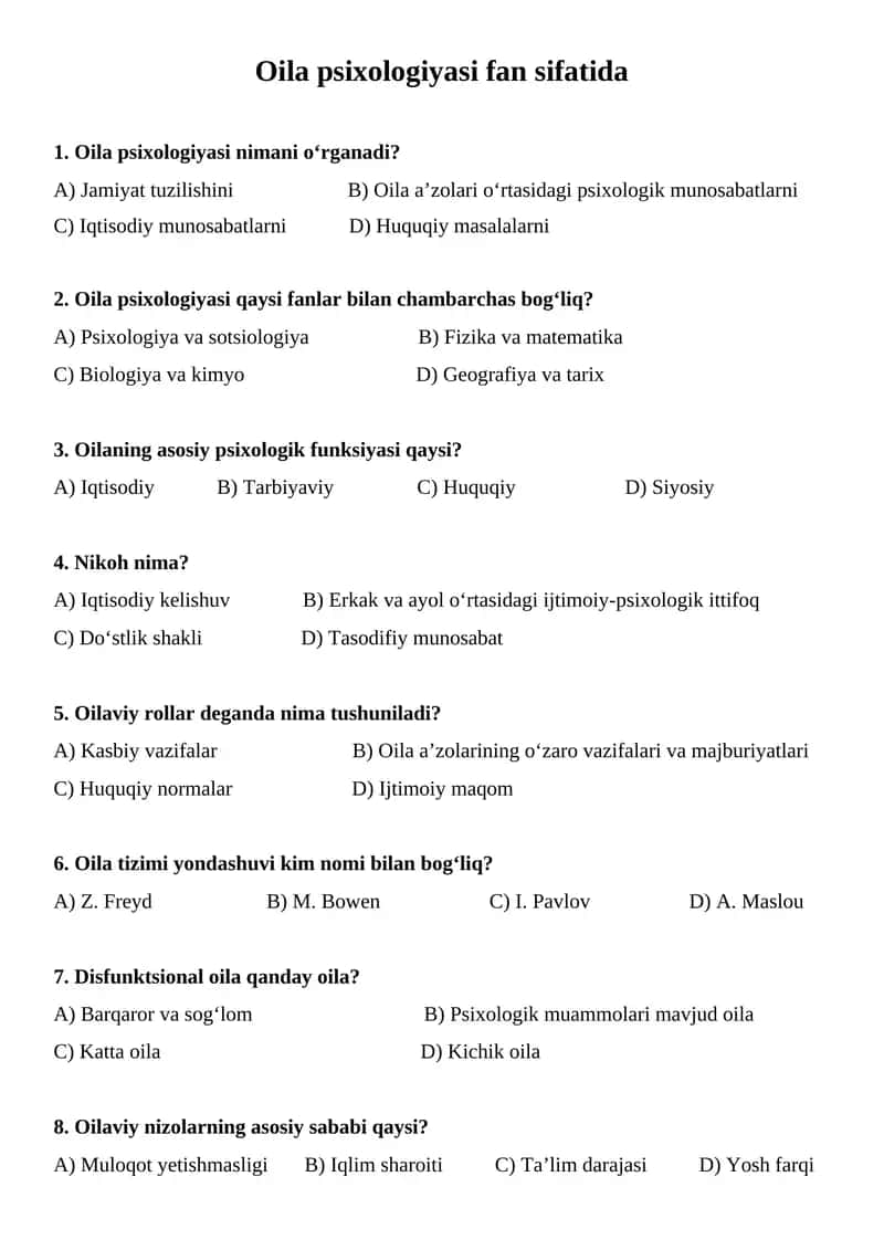 Oila psixologiyasi 1